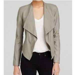 BB Dakota soft authentic leather jacket in grey